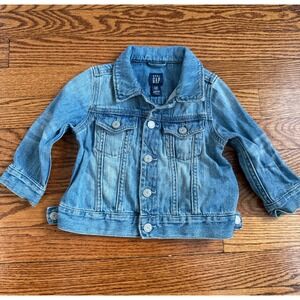 Baby Gap Denim Jacket Medium Wash Organically Grown Cotton 12-18 Months